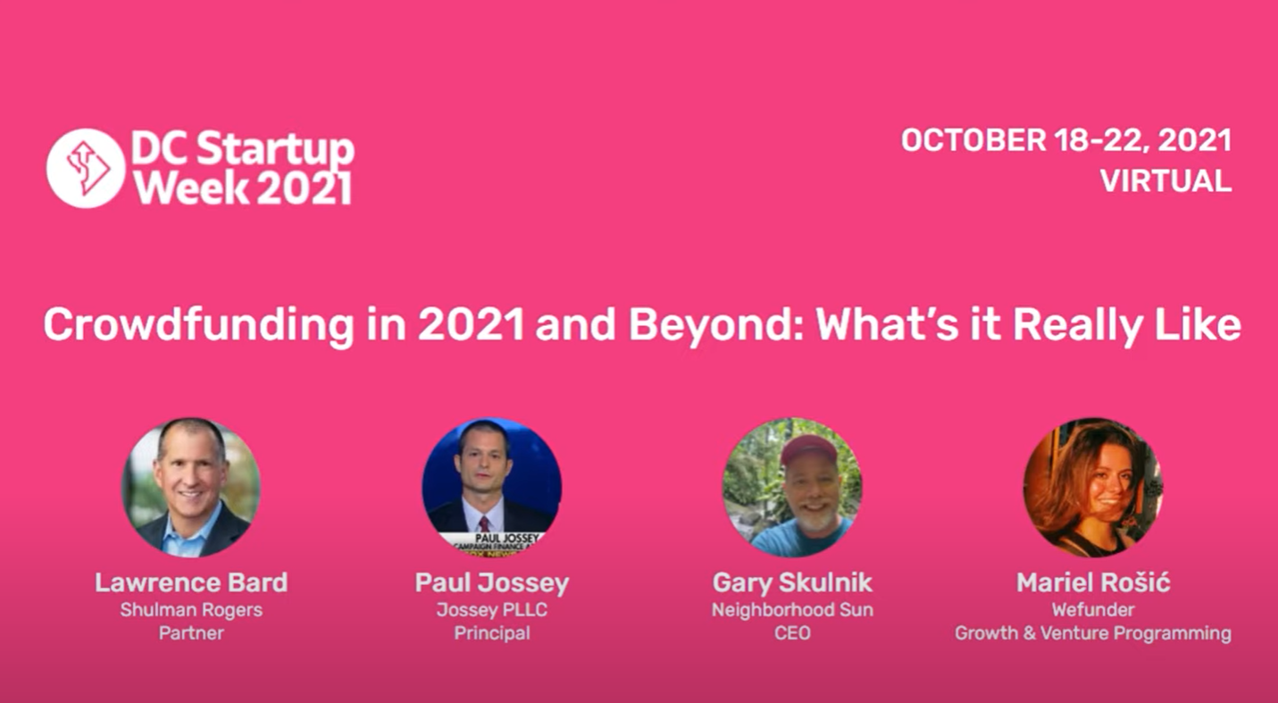 Crowdfunding in 2021 with DC Startup Week NEXT
